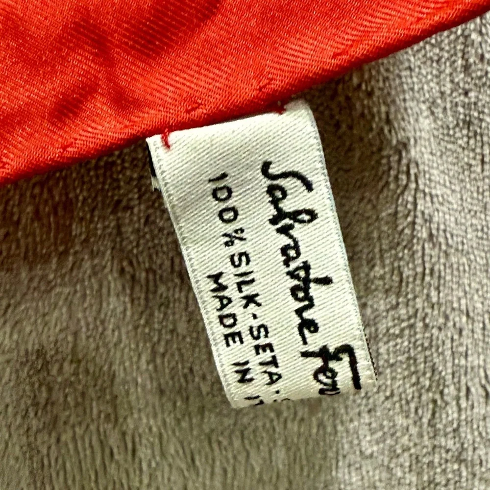 Salvatore Ferragamo Scarf  100% Silk Elephant  Print Multicolored Vintage